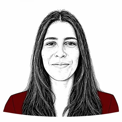 Porträtzeichnung von Noelia Rios, ONE! Treuhand
