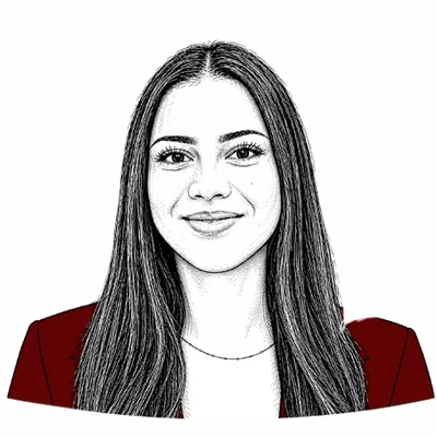 Porträtzeichnung von Penelope Obradovic, ONE! Treuhand